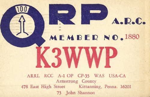 K3WWP QSL 1