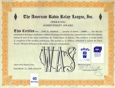 WAS Certificate